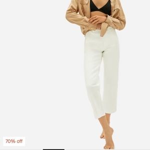 Everlane Straight Leg Crop Pants White Size 8